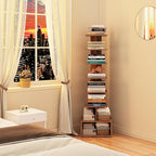 TUTOTAK Narrow Bookshelf, Vertical 8-Tier Bookcase, Spine Book Shelf - Image 6