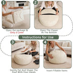 Thgonwid Unstuffed Moroccan Storage Pouf Foot Stool Ottoman Seat, No Filler - Image 7