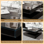 HedoAjim Black LED Coffee Table - Image 7