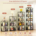 Aheaplus 5 Tier Rotating Bookshelf Tower, 360 Display Spinning Bookcase - Image 3