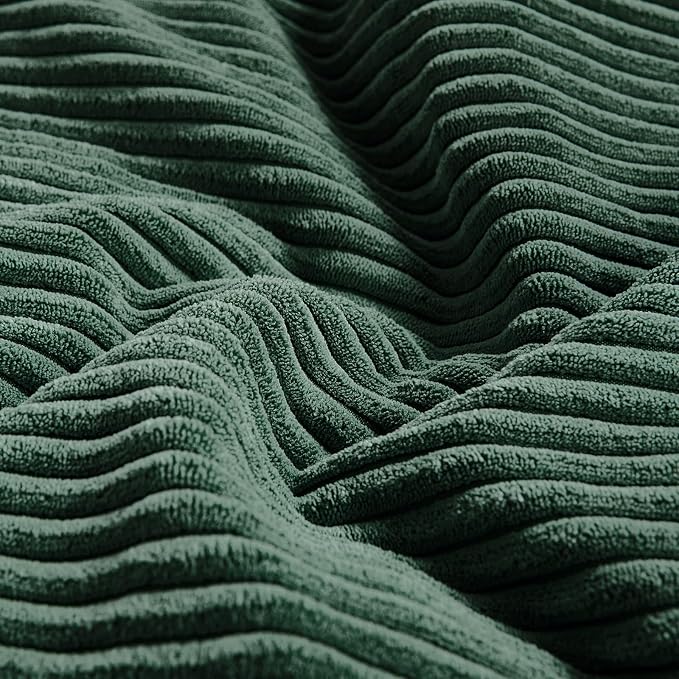 Fancy Homi Set of 2 Dark Green Decorative Throw Pillow Covers 28x28 Inch - Image 5