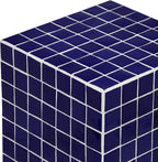 JONATHAN Y Callista Navy Modern Ceramic Tiled Cube Side Table, 18-Inch Glossy - Image 4