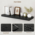 Acovy 24 Inch Floating Shelves, Wooden Shelves - Image 5