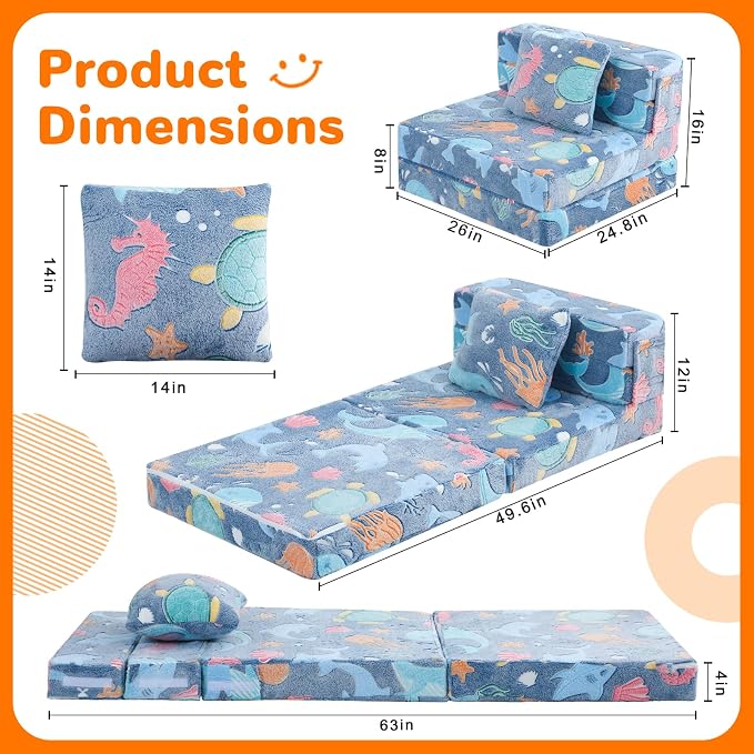 MeMoreCool Foldable Futon Chair Bed - Image 5