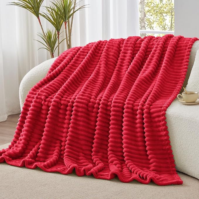 BEDELITE Ribbed Twin Blanket for Couch & Bed, Warm Yet Lightweight, Ribbed - Image 8