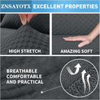 ZNSAYOTX Sectional Couch Covers, Stretch Jacquard Slipcovers - Image 5