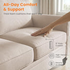 Living Room Sofa Sets 2 Piece, Modern 3 Seater Sofa and Loveseat Couch Sets - Image 5