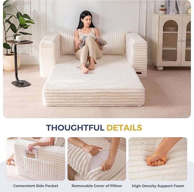 MAXYOYO Convertible Sofa Bed, 2 in 1 Folding Couch Bed - Image 6