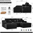 96" Sectional Couches for Living Room Cloud Couch Sofa - Image 2
