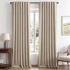 MIULEE 100% Blackout Linen Curtains by MIULEE