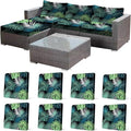 CALBODE 8 Pcs Stretch Outdoor Seat Cushion Covers, Indoor/Outdoor Couch Cover by CALBODE