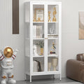 UNICOLY Display Cabinet with Glass Doors, Glass Display Cabinet 4-Tier by For30YearsWehavespecializedinsteelfurniture