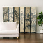 MyGift 6 Panel Room Divider Privacy Partition - Image 3