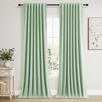 100% Blackout Curtains 120 Inch Length 2 Panels Set by Guken