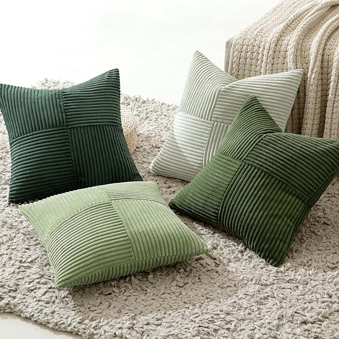 MIULEE Spring Green Decorative Throw Pillow Covers 20x20 Inch Set of 4 Boho - Image 5