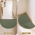 BEQHAUSE Dirt Trapper Door Mat 17" x 30" Half Circle Non Slip Rugs, Absorbent - Image 9