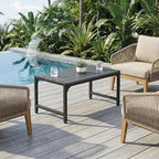 ODK Outdoor Coffee Table, Rectangle Weather-Resistant Patio Coffee Table - Image 8