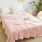Aganear Fleece Throw Blanket for Couch Sofa 60"x80" Pink | Lightweight Fuzzy - Image 4