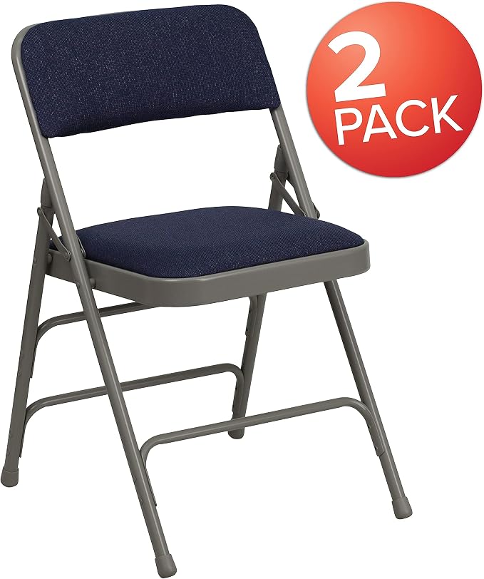 Flash Furniture 2 Pack HERCULES Series Curved Triple Braced & Double Hinged - Image 4
