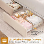 Twin Upholstered LED Bed Frame - Image 5