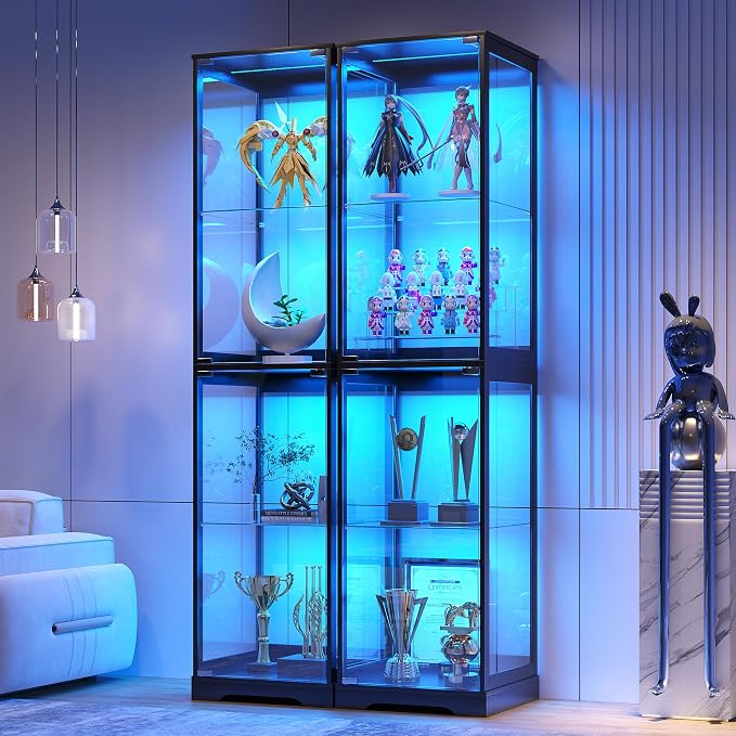 Glass Display Cabinet with Doors, Bookcase by TAGELIER