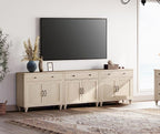 WAMPAT Farmhouse TV Stand for 100 Inch TV, 3-in-1 TV Console Table for - Image 2