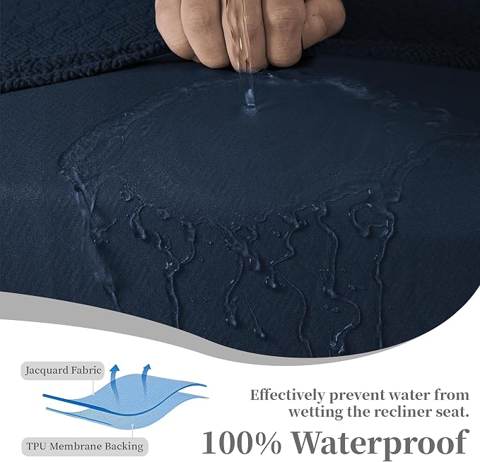 100% Waterproof Sectional Recliner Couch Covers - Image 4