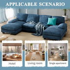Furniwell Convertible Sectional Sofa Couch, 4 Seat Sofa Set - Image 4