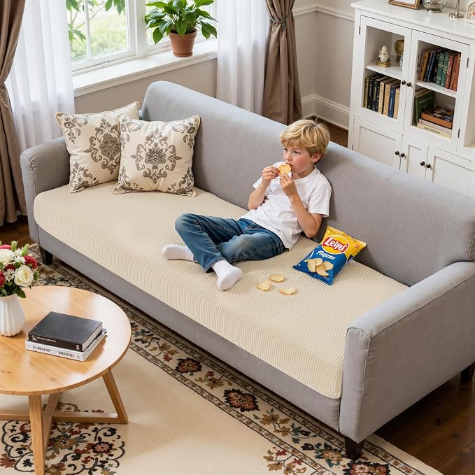 Hokway Couch Cushion Covers, Stretch Sofa Cushion Covers, Washable Replacement - Image 5