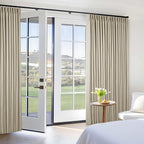 Extra Wide Burlywood Birch Pleated Blackout Linen 60 x 96 Inch Curtains | 100% - Image 6