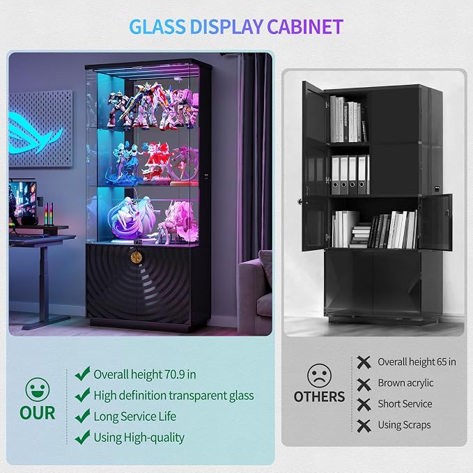 HNEBC Display Cabinet with Glass Doors - Image 7