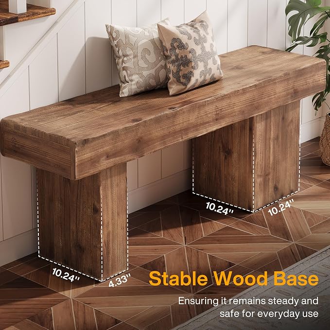 Thickened Solid Wood Bench, Heavy Duty Dining Bench - Image 8