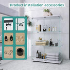 LFT HUIMEI2Y Glass Display Cabinet 3-Shelf - Image 5