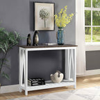 ChooChoo Farmhouse Console Table, Rustic Vintage Narrow Sofa Table - Image 8