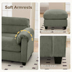 HAOMARKETS Corduroy Sofa Set, Upholstered Armchair and Loveseat - Image 5