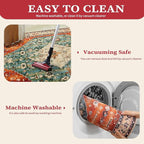 SERISSA 9x12 Washable Non Slip Boho Area Rug - Image 2