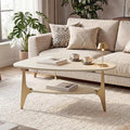 MWOOD Triangle Coffee Table, 33.5″‌ Modern Coffee Table by Unknown