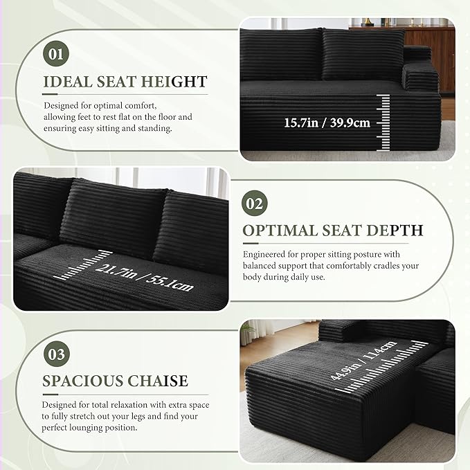 Sectional Couches for Living Room Cloud Couch Sofa - Image 6