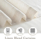RYB HOME Sheer Curtains 102 inches, Extra Long Floor to Ceiling Curtains | Half - Image 4