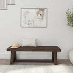 Plank+Beam 60 Inch Farmhouse Dining Bench, Solid Wood Entryway Bench, Wooden - Image 5