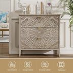 3 Drawer Nightstand, 30 in Tall Accent Storage Cabinet - Image 6