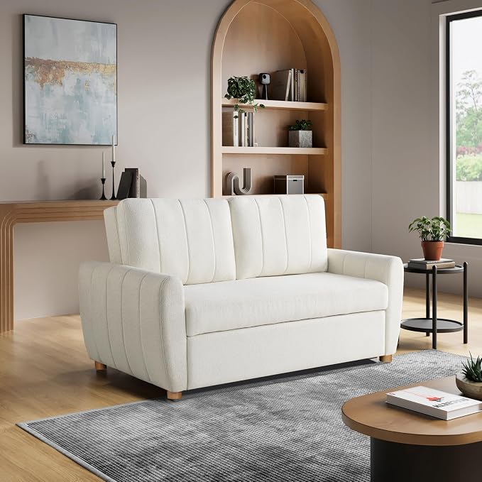 Serta Galway 66.5" Convertible Sleeper Loveseat, Full Size, Dreamcoil Comfort by SertaDreamConvertibles