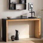 59" Wood Console Table for Entryway, Modern Sofa Table Behind Couch by HMFULE