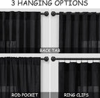 Black Linen Curtains 90 Inches Long - Image 2