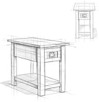 SIMPLIHOME Monroe Narrow Side Table – 14 inch Wide Solid Acacia Wood Narrow End - Image 14