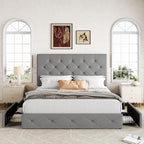 Allewie Upholstered Full Size Platform Bed Frame - Image 3