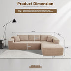 ovios 104" Cloud Boneless Couch - Image 2
