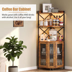 JKsmart Corner Bar Cabinet - Image 6