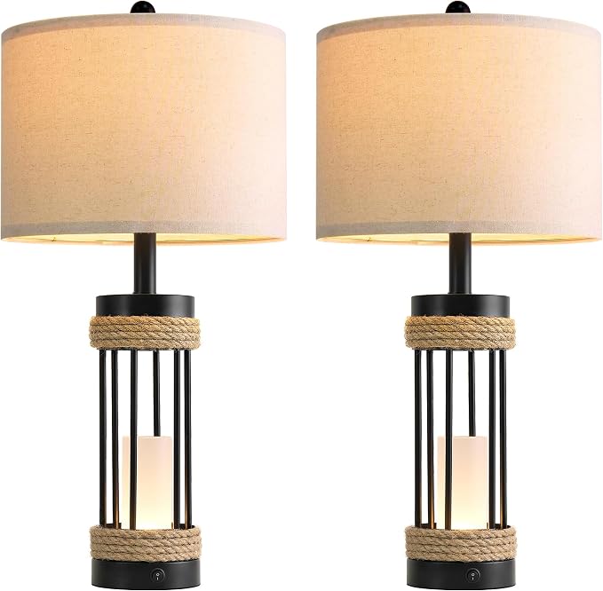 OYEARS 25" Table Lamps Set of 2 - Image 9