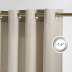 NICETOWN Cocoa Cream Linen Curtains - Image 2